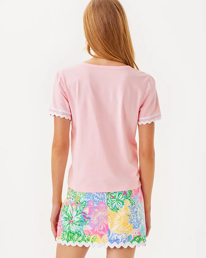 Clairmont Ric Rac Trimmed Knit Top