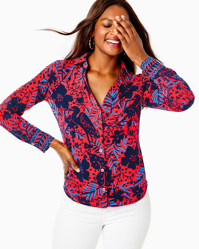 UPF 50+ ChillyLilly Marlena Button Down Top