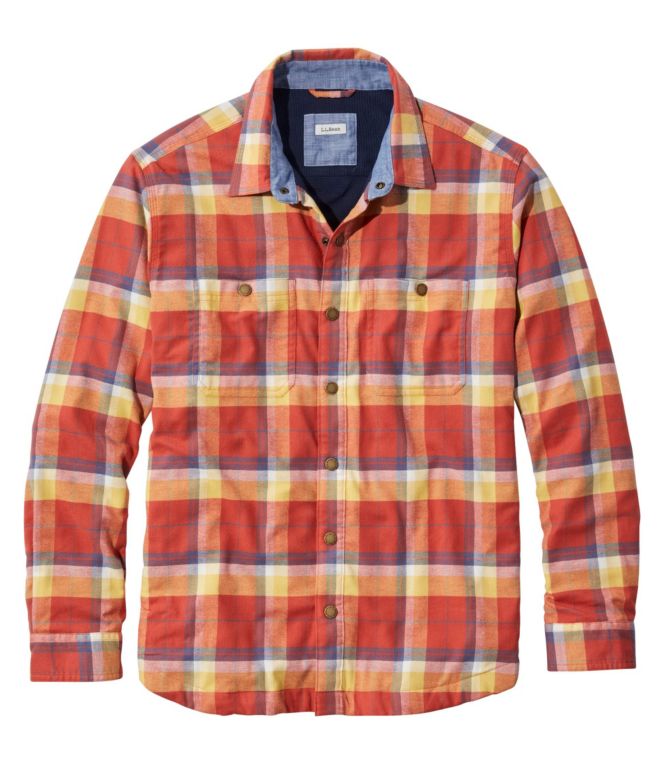 Men's BeanFlex? All-Season Flannel, Waffle-Lined Shirt, Traditional Untucked Fit