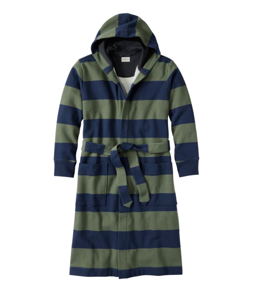 Men's Mariner Fleece Robe, Stripe
