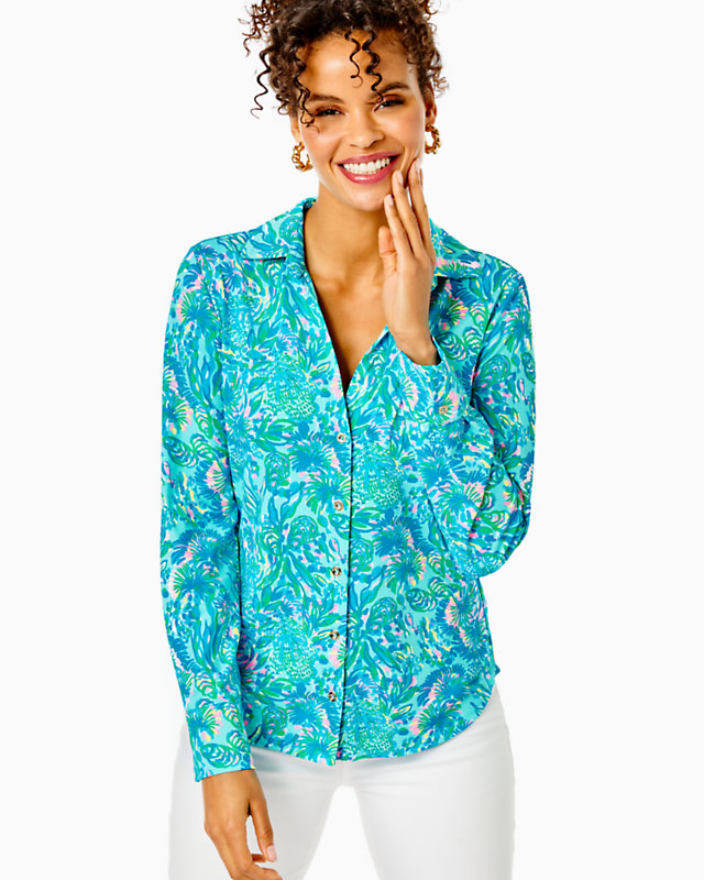 UPF 50+ ChillyLilly Marlena Button Down Top