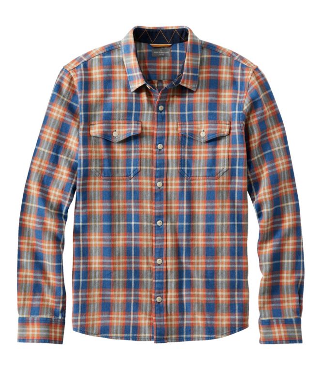 Men's Signature Washed Indigo Shirt, Long-Sleeve
