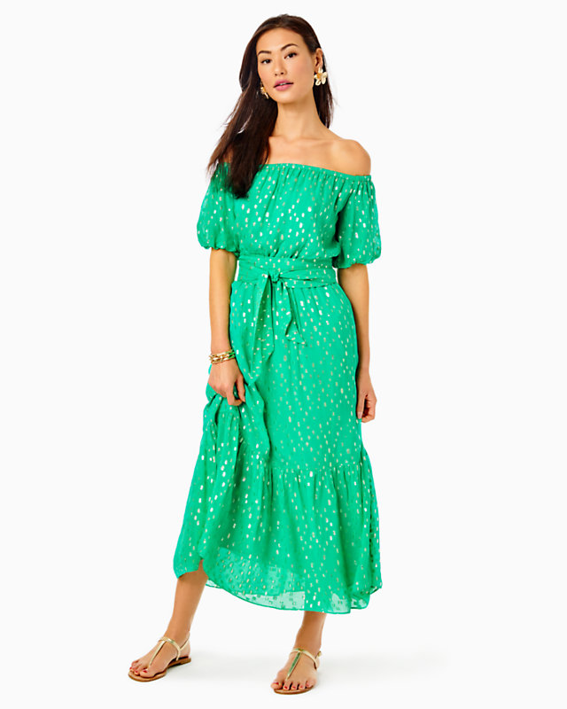 Tamie Off-the-Shoulder Midi Dress