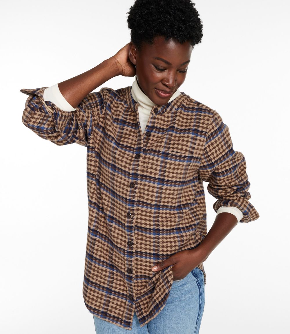 Women's Signature 1933 Collarless Chamois Tunic, Plaid