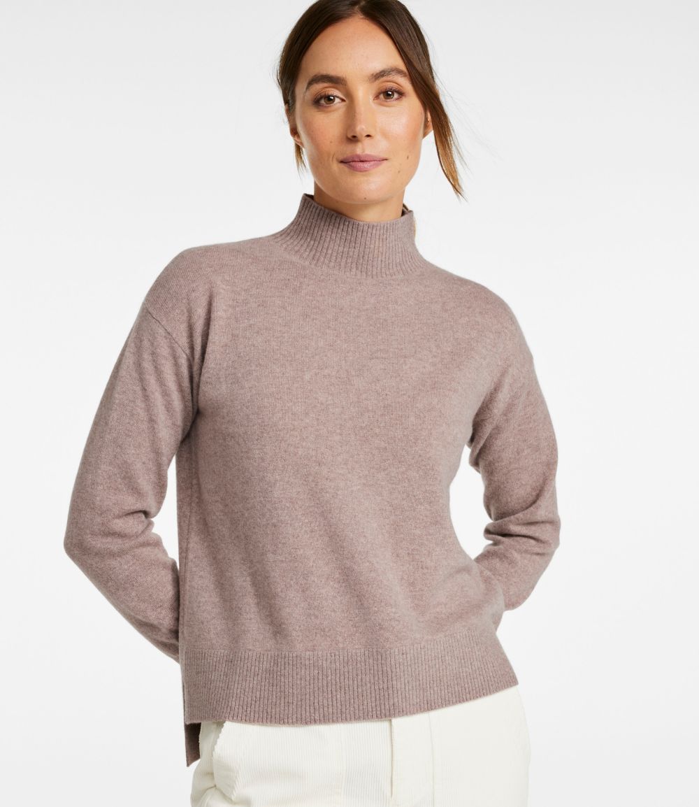 Women's Classic Cashmere Sweater, Relaxed Mockneck