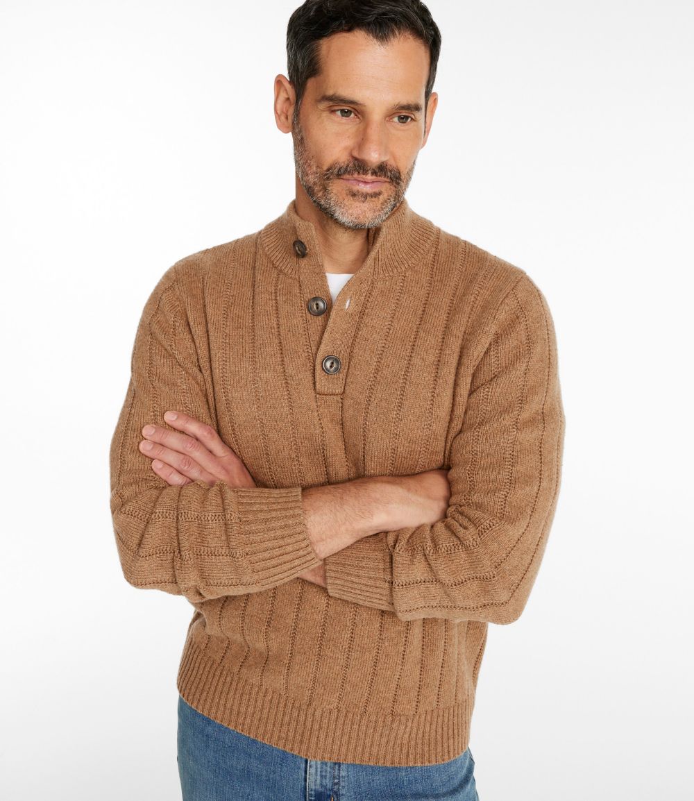 Men's Riverton Wool/Cotton Sweater, Mockneck