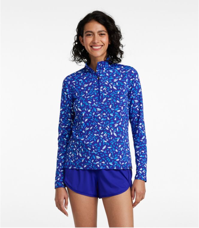 Women's SunSmart? UPF 50+ Sun Shirt, Quarter-Zip Print