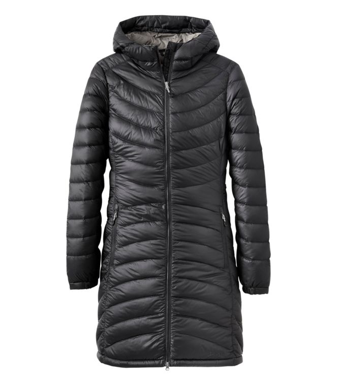 Women's Ultralight 850 Down Hooded Coat, Three-Quarter Length