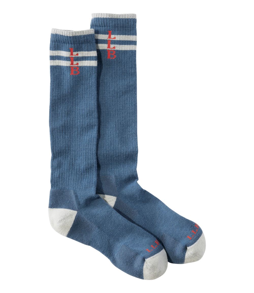 Adults' Katahdin Over the Calf Hiker Socks, Mountain Stripe