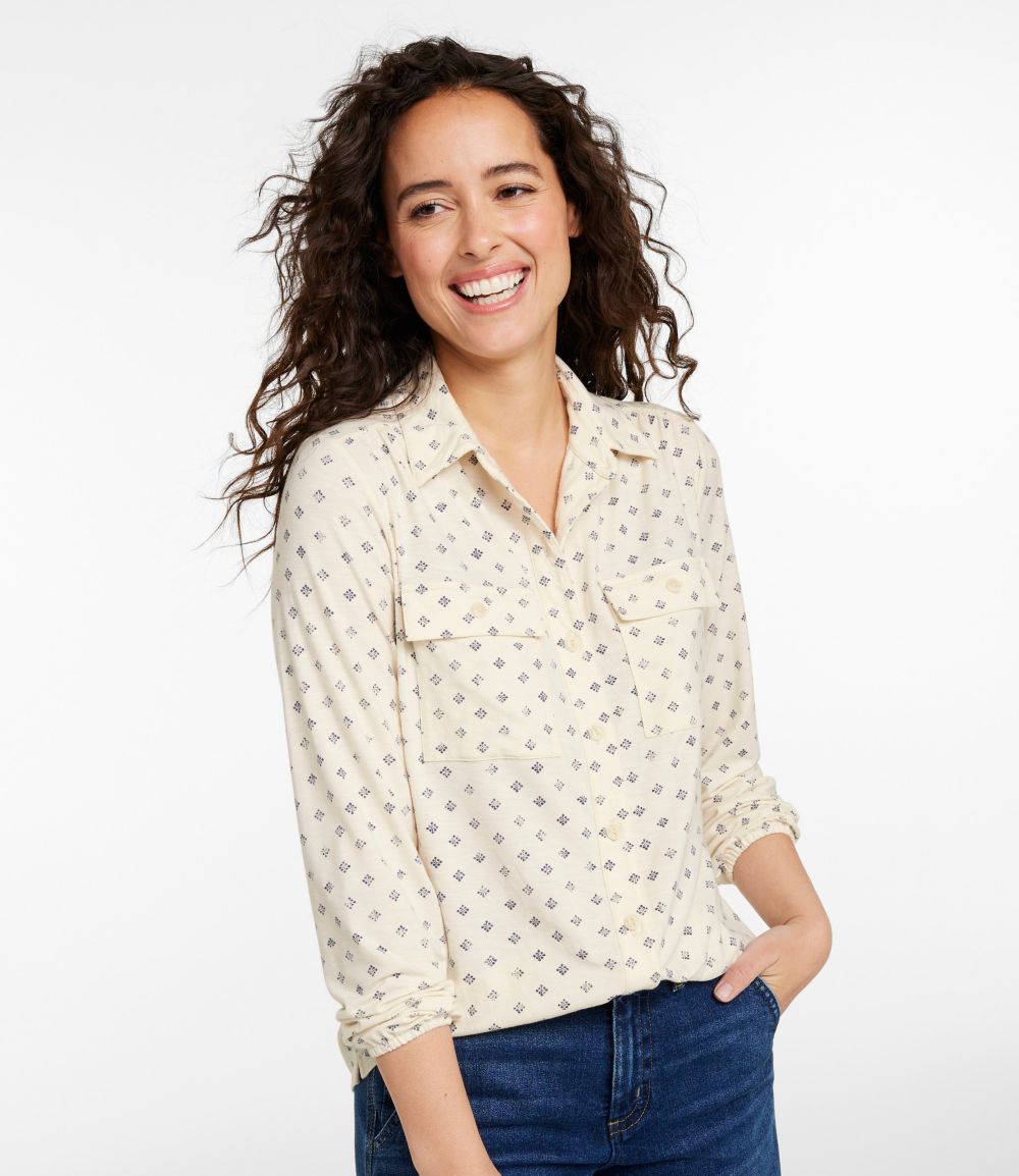Women's Camden Hills Button Front Shirt, Print