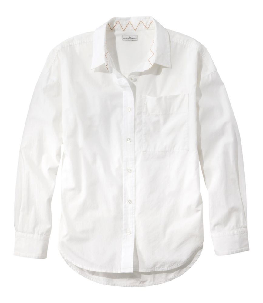 Women's Signature Premium Essential Poplin Shirt, Long-Sleeve