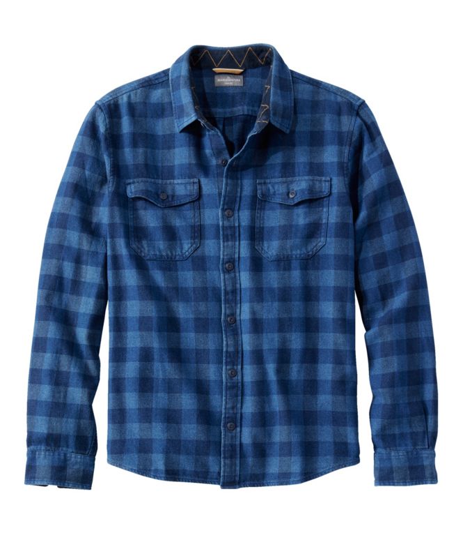 Men's Signature Washed Indigo Shirt, Long-Sleeve
