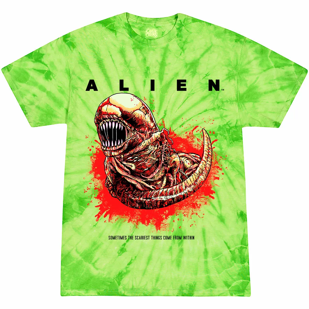 ALIEN: CHESTBURSTER - T-SHIRT (ACID BLOOD TIE DYE)