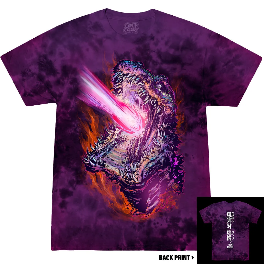 SHIN GODZILLA: WHO WILL KNOW - T-SHIRT (PURPLE ENERGY TIE DYE)