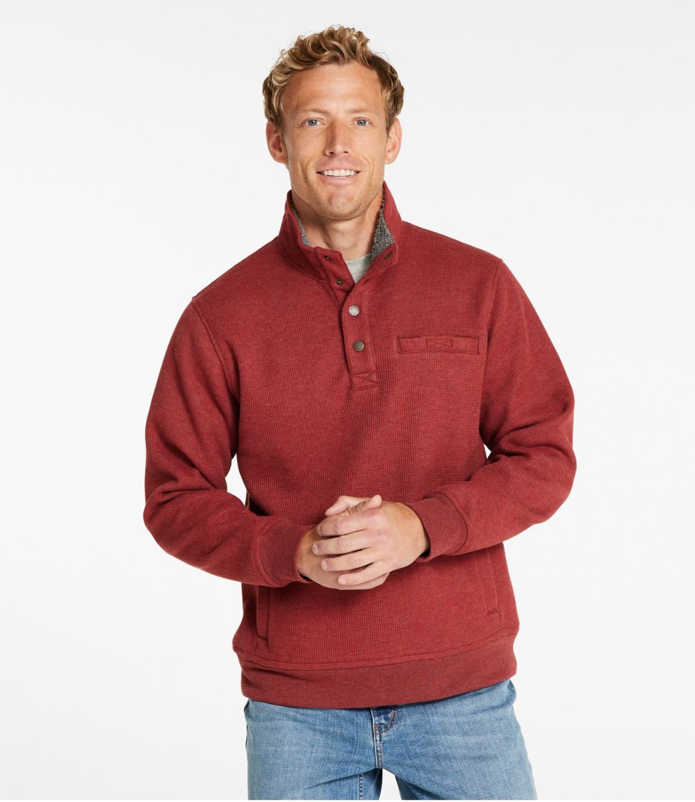 Men's Katahdin Iron Works Bonded Waffle Fleece, Mockneck